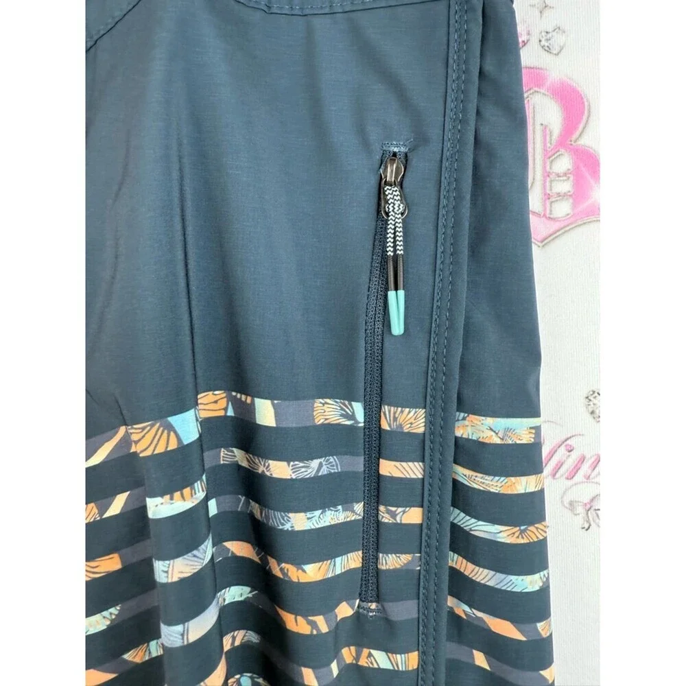 Far west swim board shorts mushroom Men's Floral Stripe Board Shorts - Navy